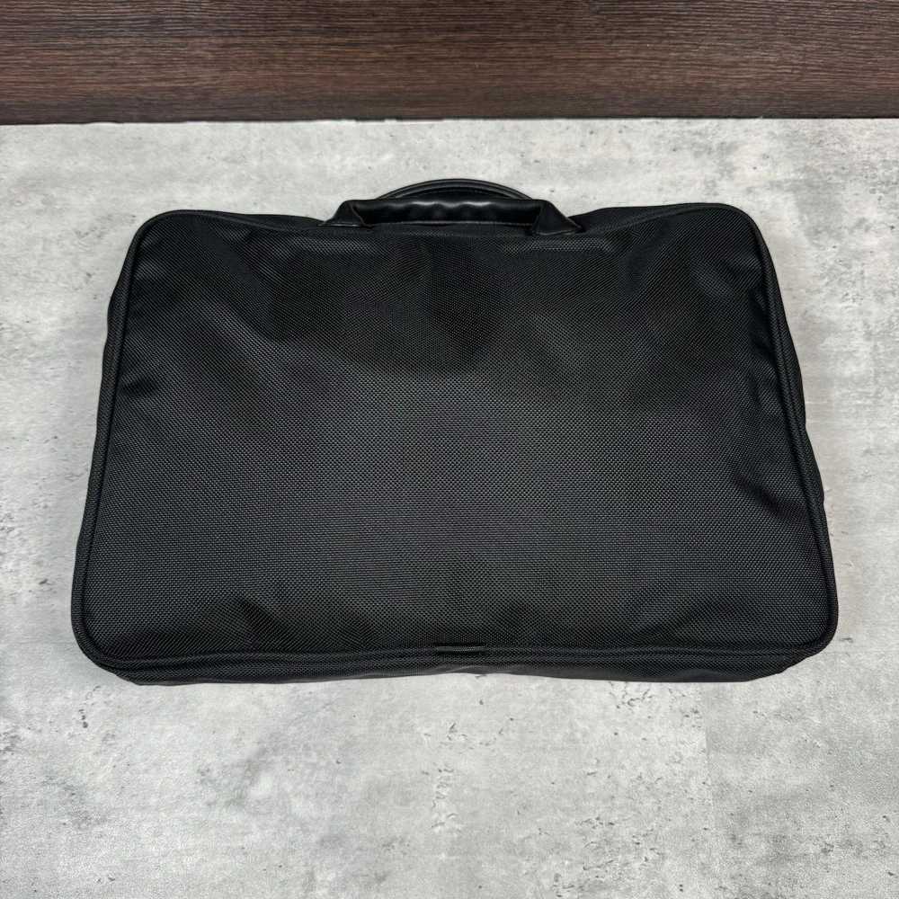TUMI Padded 15' Laptop Files Soft Briefcase Leather Handles and Multi Pockets